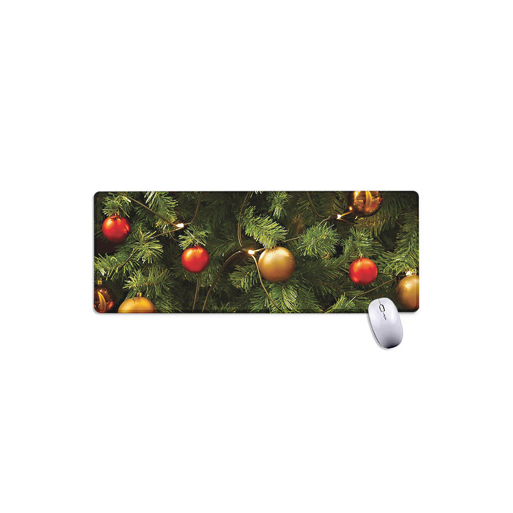 Decorated Christmas Tree Print Extended Mouse Pad