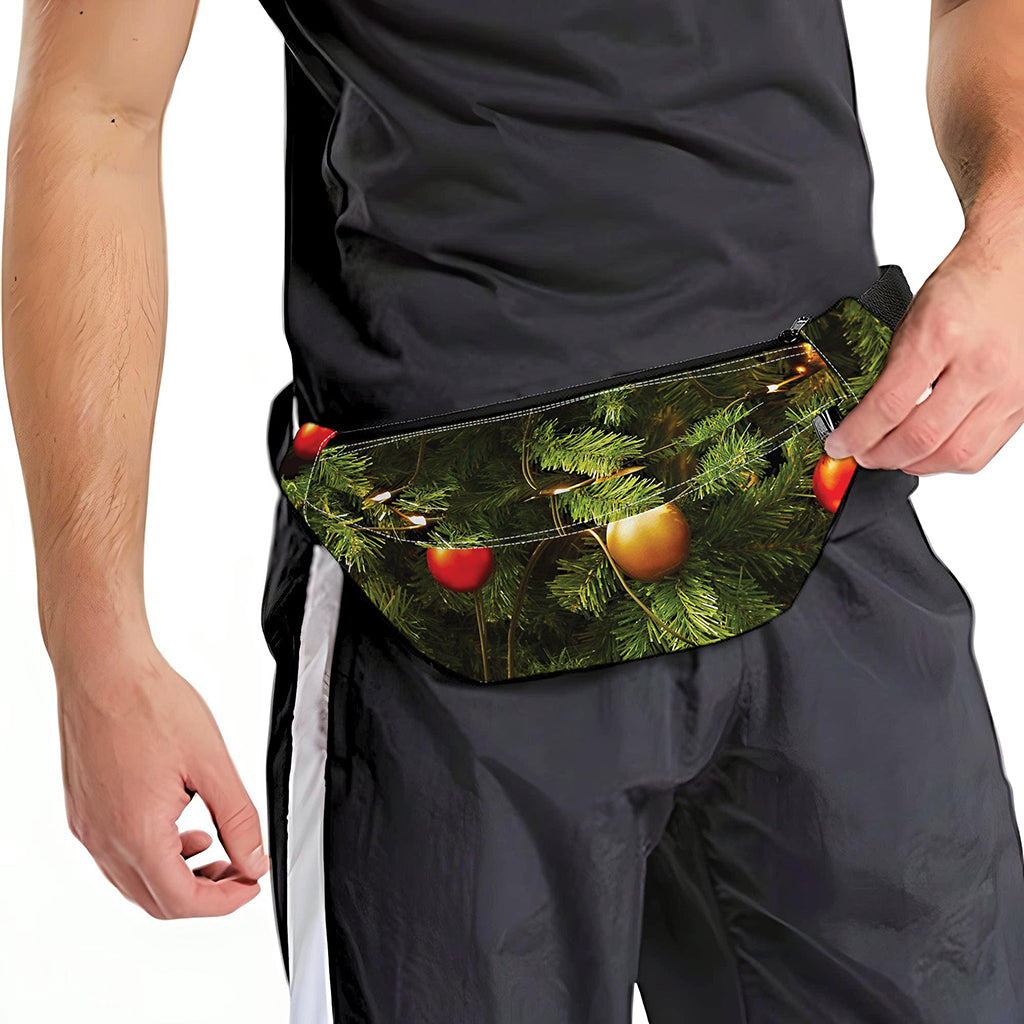 Decorated Christmas Tree Print Fanny Pack