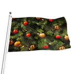 Decorated Christmas Tree Print Flag