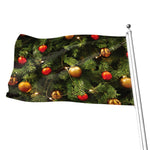 Decorated Christmas Tree Print Flag
