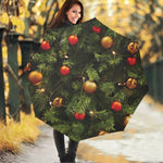Decorated Christmas Tree Print Foldable Umbrella