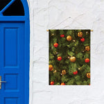 Decorated Christmas Tree Print Garden Flag