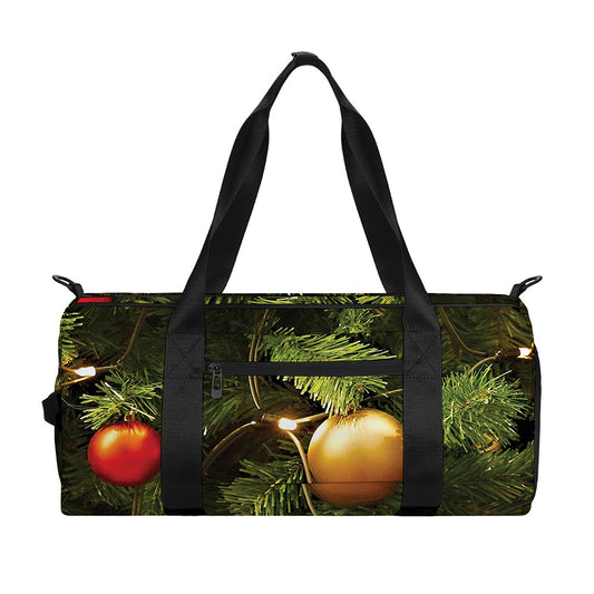Decorated Christmas Tree Print Gym Bag
