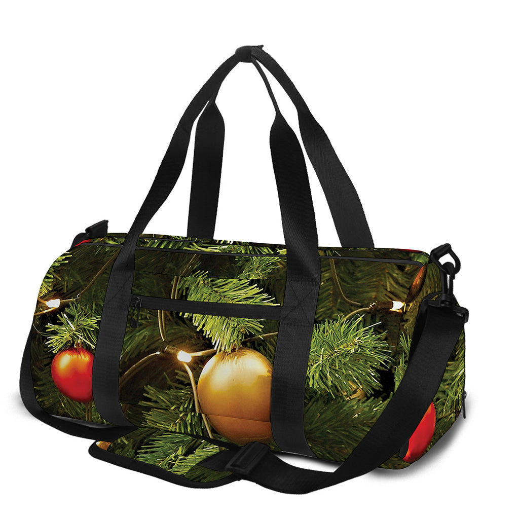 Decorated Christmas Tree Print Gym Bag
