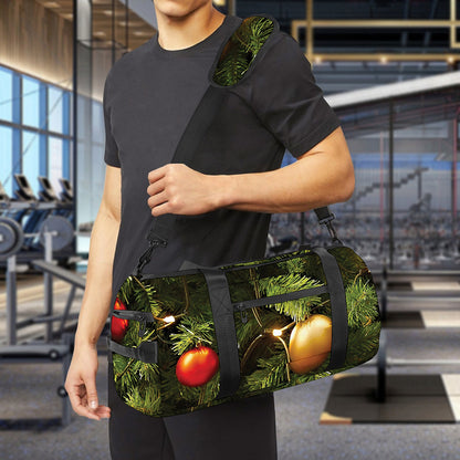 Decorated Christmas Tree Print Gym Bag