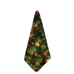 Decorated Christmas Tree Print Hand Towel