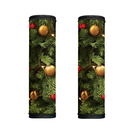 Decorated Christmas Tree Print Handle Covers