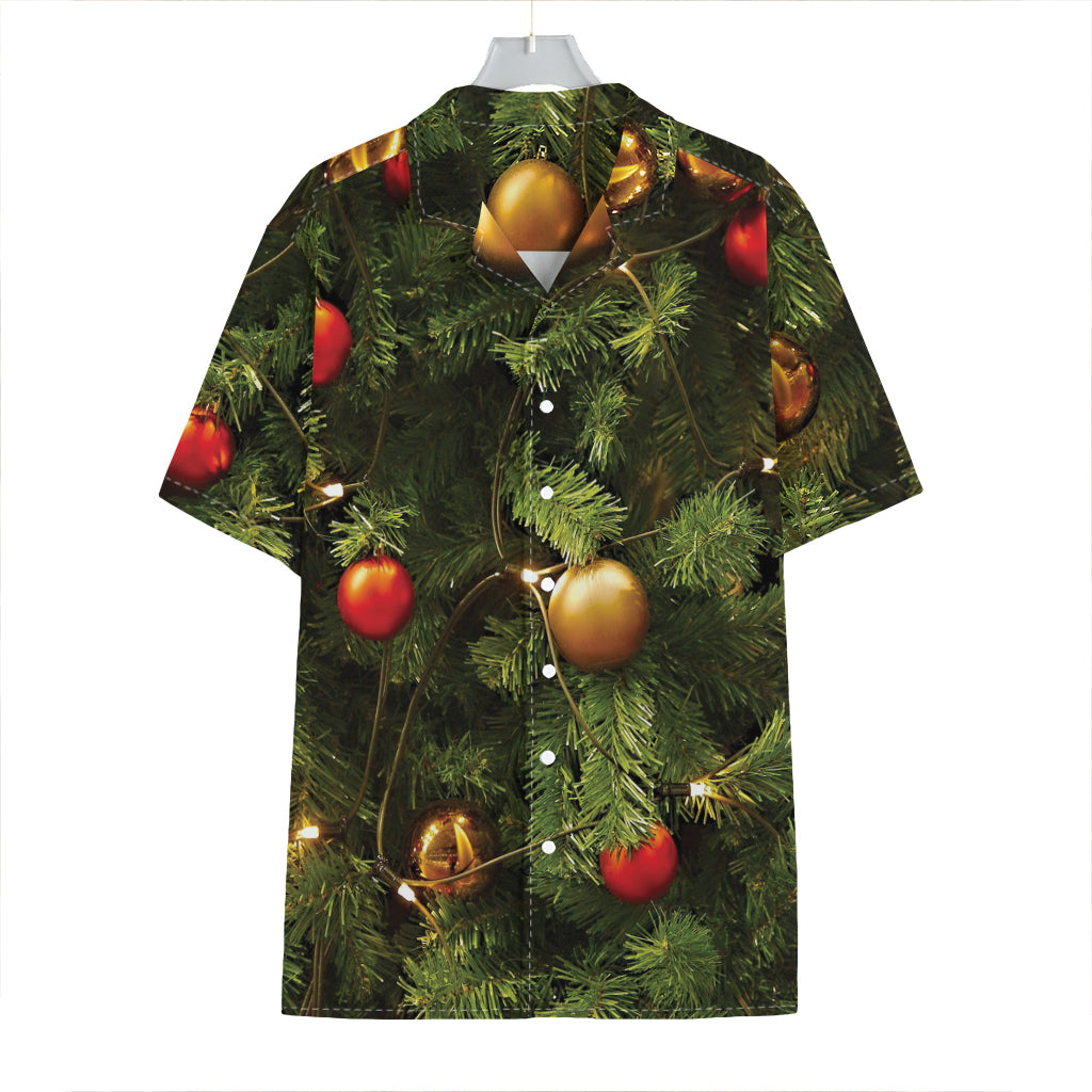 Decorated Christmas Tree Print Hawaiian Shirt