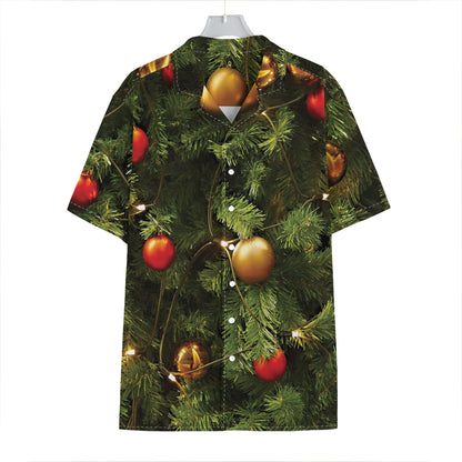 Decorated Christmas Tree Print Hawaiian Shirt