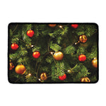 Decorated Christmas Tree Print Kitchen Mat
