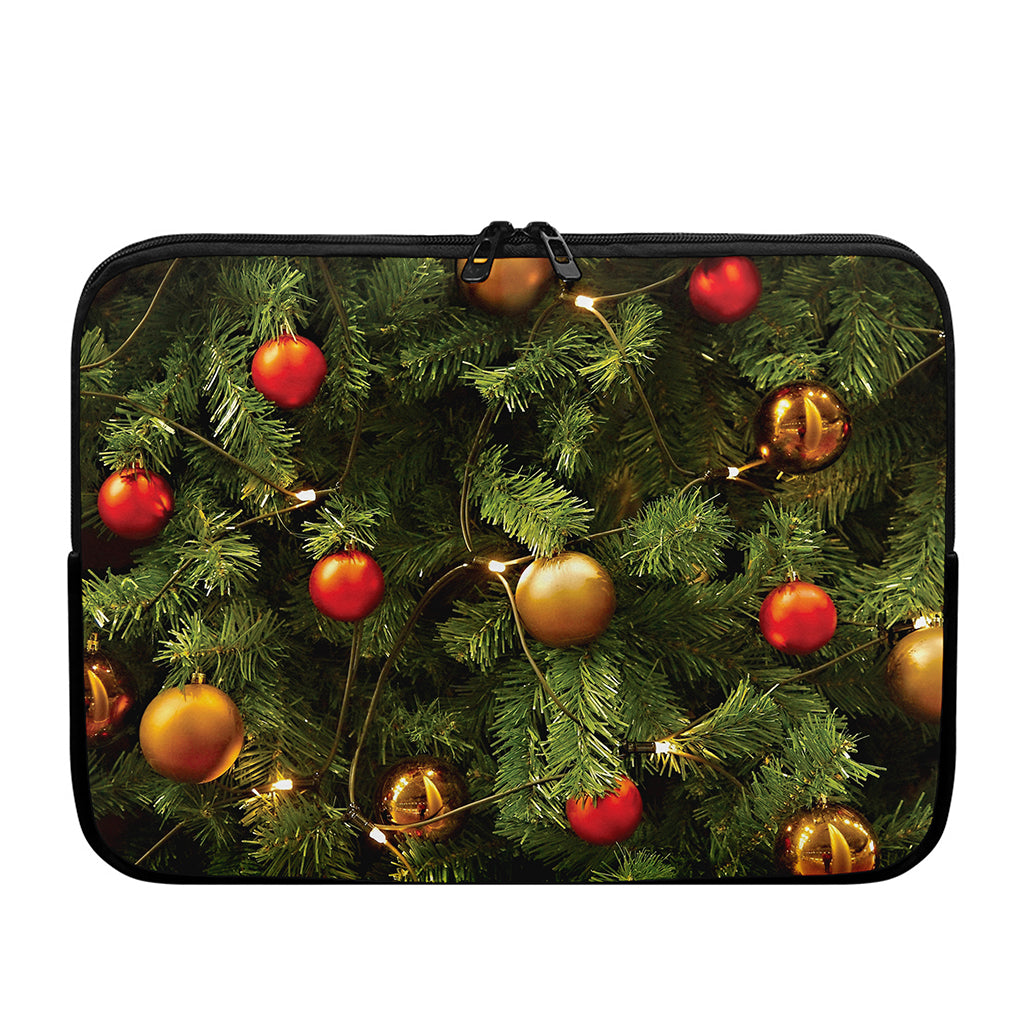 Decorated Christmas Tree Print Laptop Sleeve