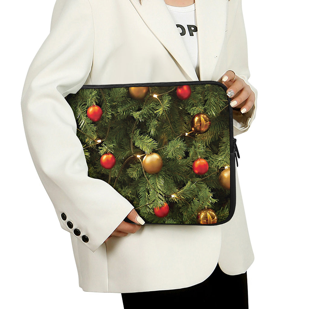Decorated Christmas Tree Print Laptop Sleeve