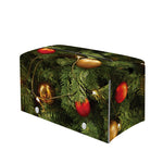 Decorated Christmas Tree Print Leather Tissue Box Cover