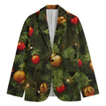 Decorated Christmas Tree Print Men's Blazer