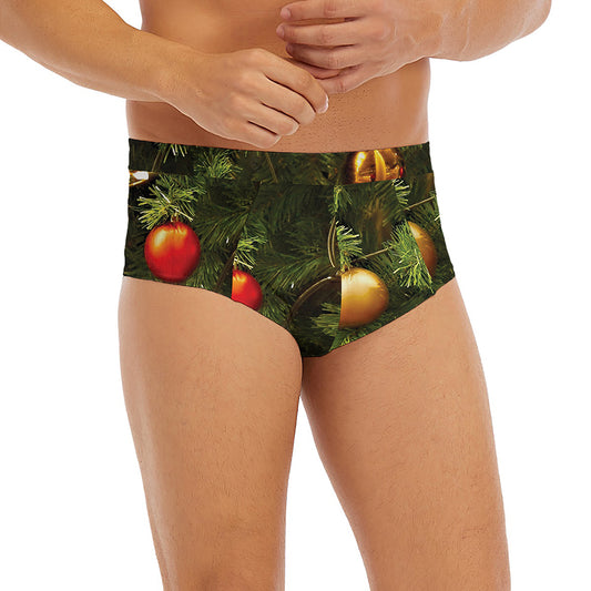 Decorated Christmas Tree Print Men's Briefs