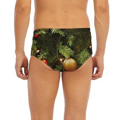 Decorated Christmas Tree Print Men's Briefs