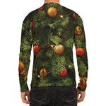 Decorated Christmas Tree Print Men's Long Sleeve Rash Guard