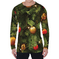 Decorated Christmas Tree Print Men's Long Sleeve T-Shirt