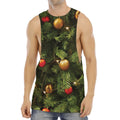 Decorated Christmas Tree Print Men's Muscle Tank Top