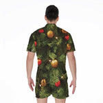 Decorated Christmas Tree Print Men's Rompers