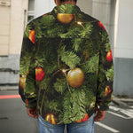Decorated Christmas Tree Print Men's Shirt Jacket