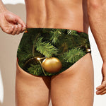 Decorated Christmas Tree Print Men's Swim Briefs