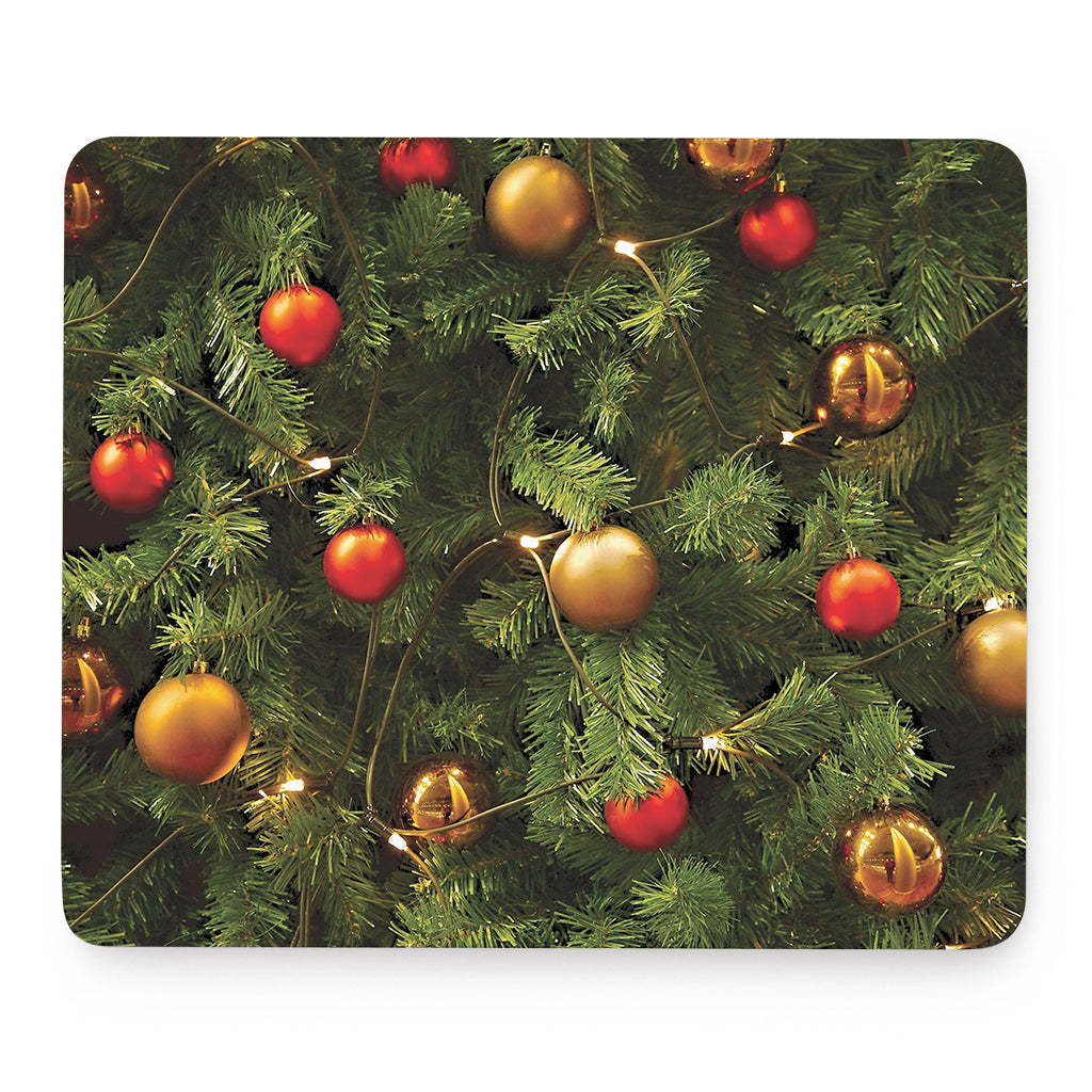 Decorated Christmas Tree Print Mouse Pad