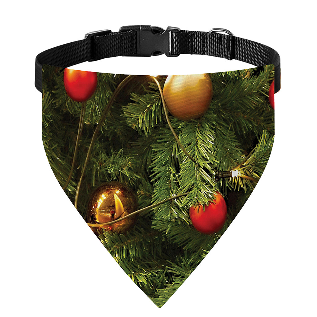 Decorated Christmas Tree Print Over The Collar Dog Bandana