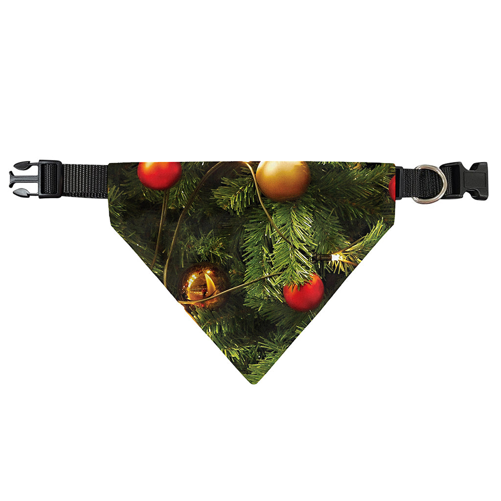 Decorated Christmas Tree Print Over The Collar Dog Bandana
