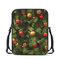 Decorated Christmas Tree Print Rectangular Crossbody Bag