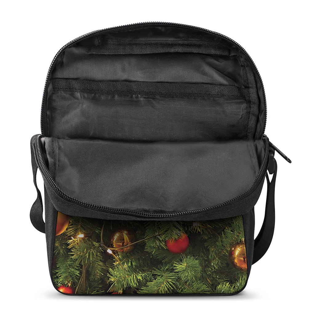Decorated Christmas Tree Print Rectangular Crossbody Bag