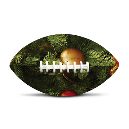 Decorated Christmas Tree Print Rugby Ball