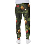 Decorated Christmas Tree Print Scuba Joggers