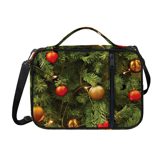 Decorated Christmas Tree Print Shoulder Strap Bible Bag
