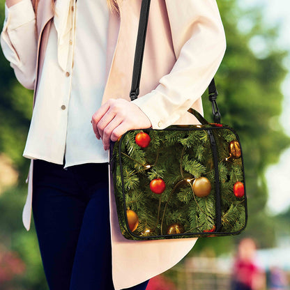 Decorated Christmas Tree Print Shoulder Strap Bible Bag