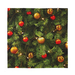 Decorated Christmas Tree Print Silk Bandana