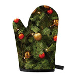 Decorated Christmas Tree Print Single Oven Mitt