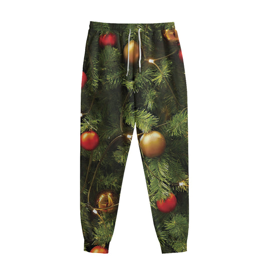 Decorated Christmas Tree Print Sweatpants