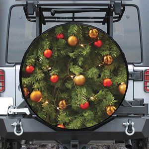 Decorated Christmas Tree Print Tire Cover