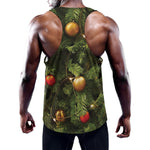 Decorated Christmas Tree Print Training Tank Top