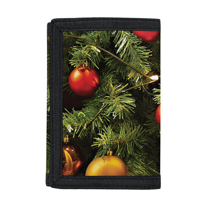 Decorated Christmas Tree Print Trifold Wallet