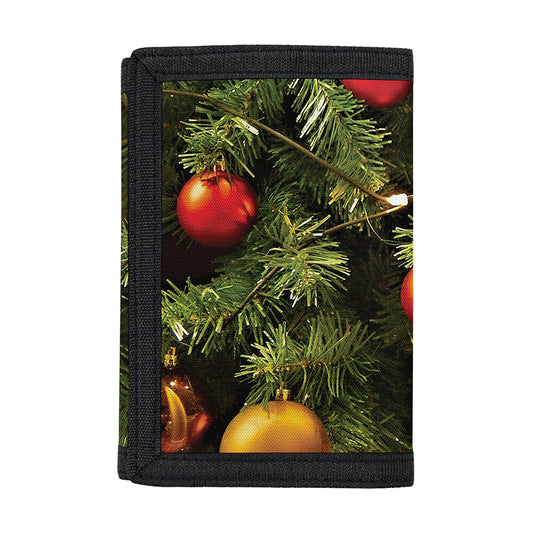 Decorated Christmas Tree Print Trifold Wallet