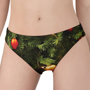 Decorated Christmas Tree Print Women's Panties