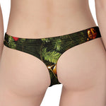 Decorated Christmas Tree Print Women's Thong