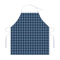 Deep Blue Houndstooth Pattern Print Adjustable Apron