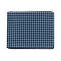 Deep Blue Houndstooth Pattern Print Bifold Wallet