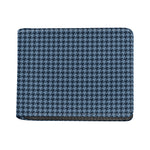 Deep Blue Houndstooth Pattern Print Bifold Wallet