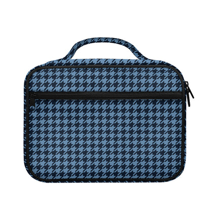 Deep Blue Houndstooth Pattern Print Briefcase Bible Bag