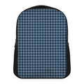 Deep Blue Houndstooth Pattern Print Casual Backpack