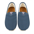 Deep Blue Houndstooth Pattern Print Casual Shoes